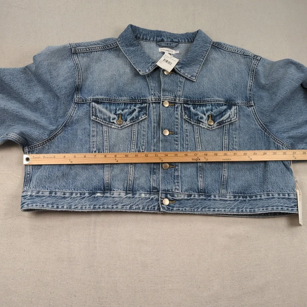 Good American Denim Jacket Womens 6 Blue Trucket Crop - Picture 5 of 15